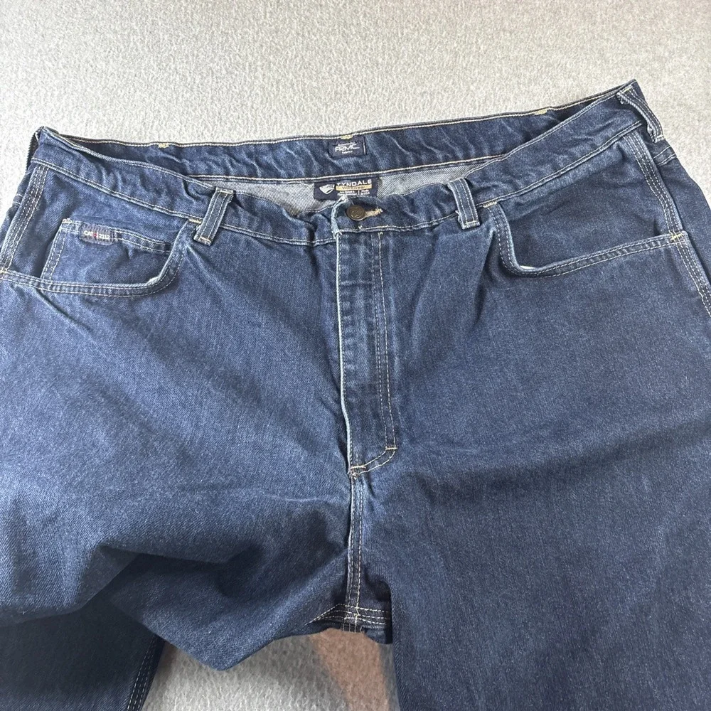 Tyndale FR Men's 42x34 Dark Wash Straight Leg AR/FR Work Construction Cat2